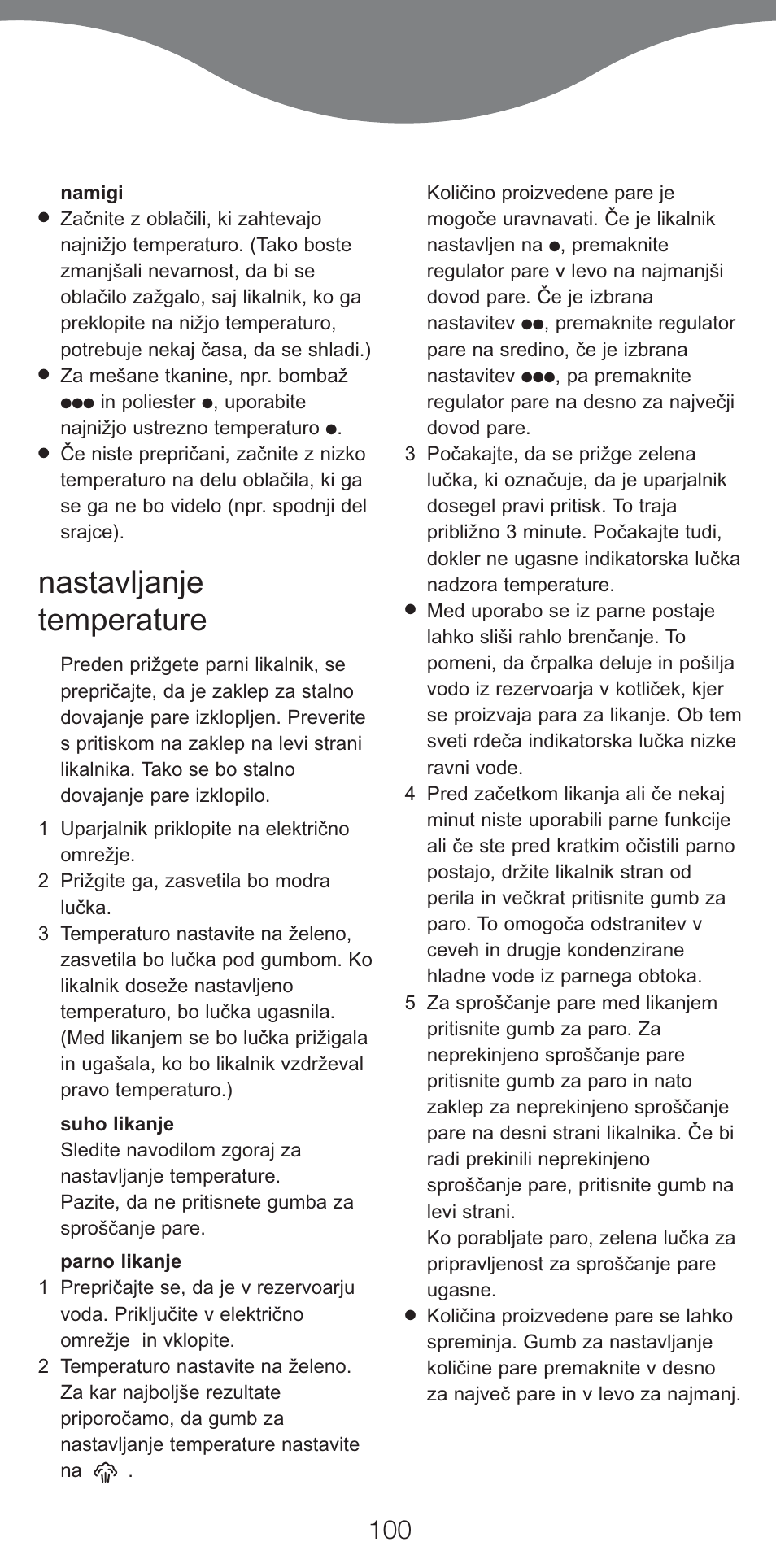 Nastavljanje temperature | Kenwood IC800 User Manual | Page 103 / 105