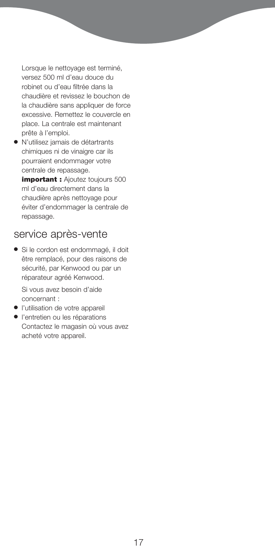 Service après-vente | Kenwood IC800 User Manual | Page 20 / 105