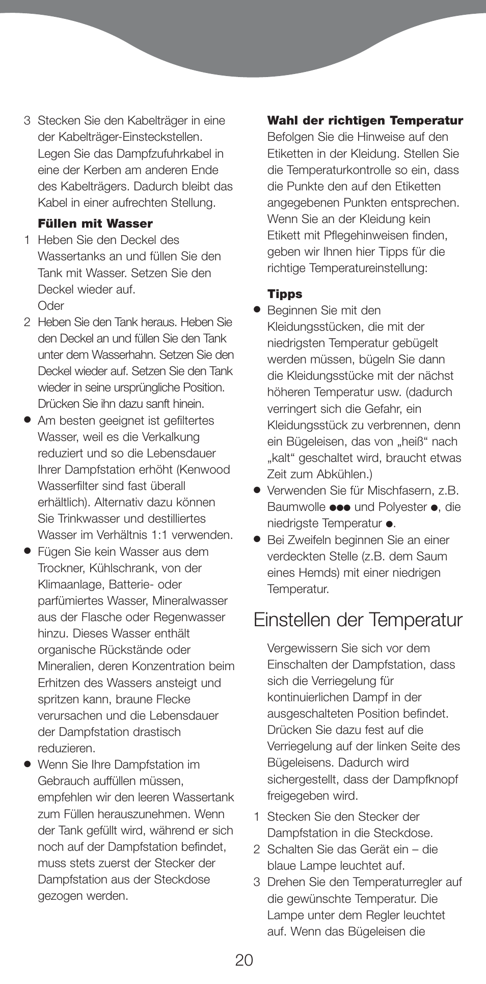 Einstellen der temperatur | Kenwood IC800 User Manual | Page 23 / 105