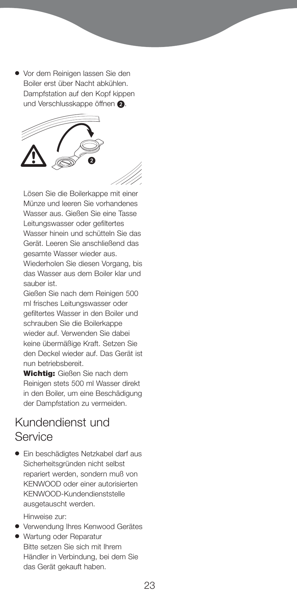 Kundendienst und service | Kenwood IC800 User Manual | Page 26 / 105