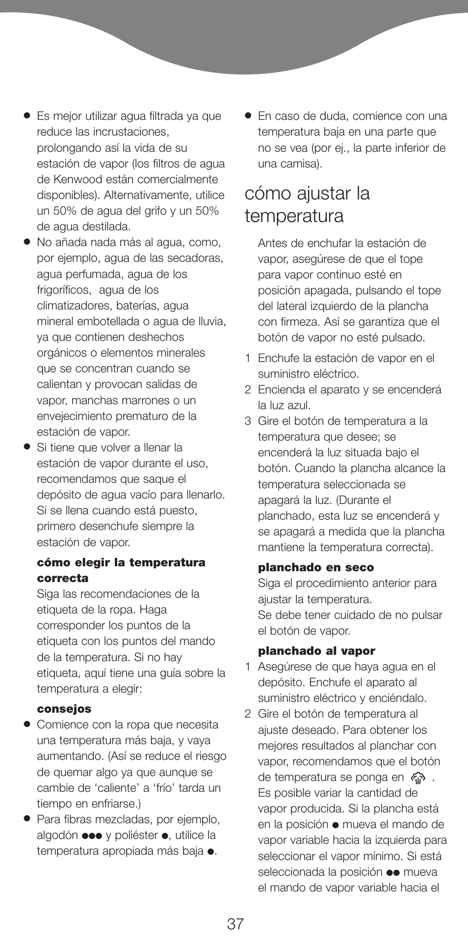 Cómo ajustar la temperatura | Kenwood IC800 User Manual | Page 40 / 105