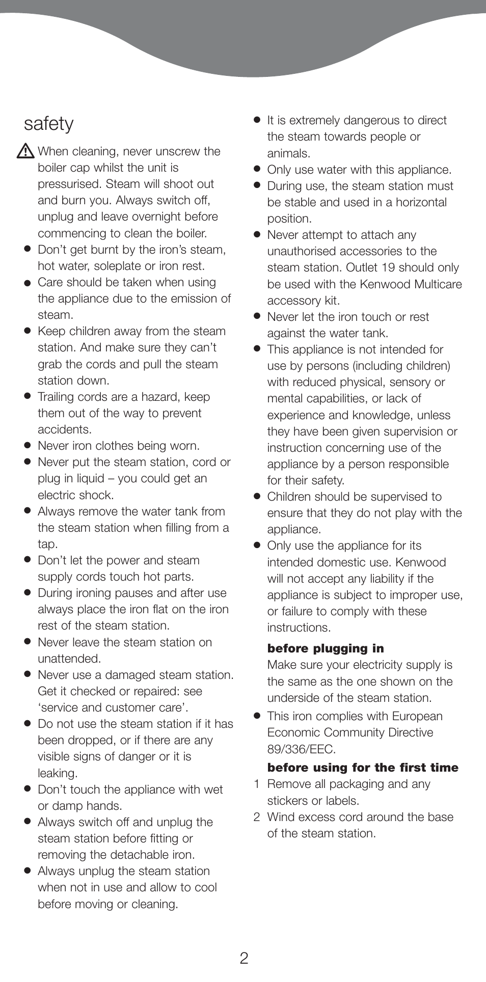 Safety | Kenwood IC800 User Manual | Page 5 / 105