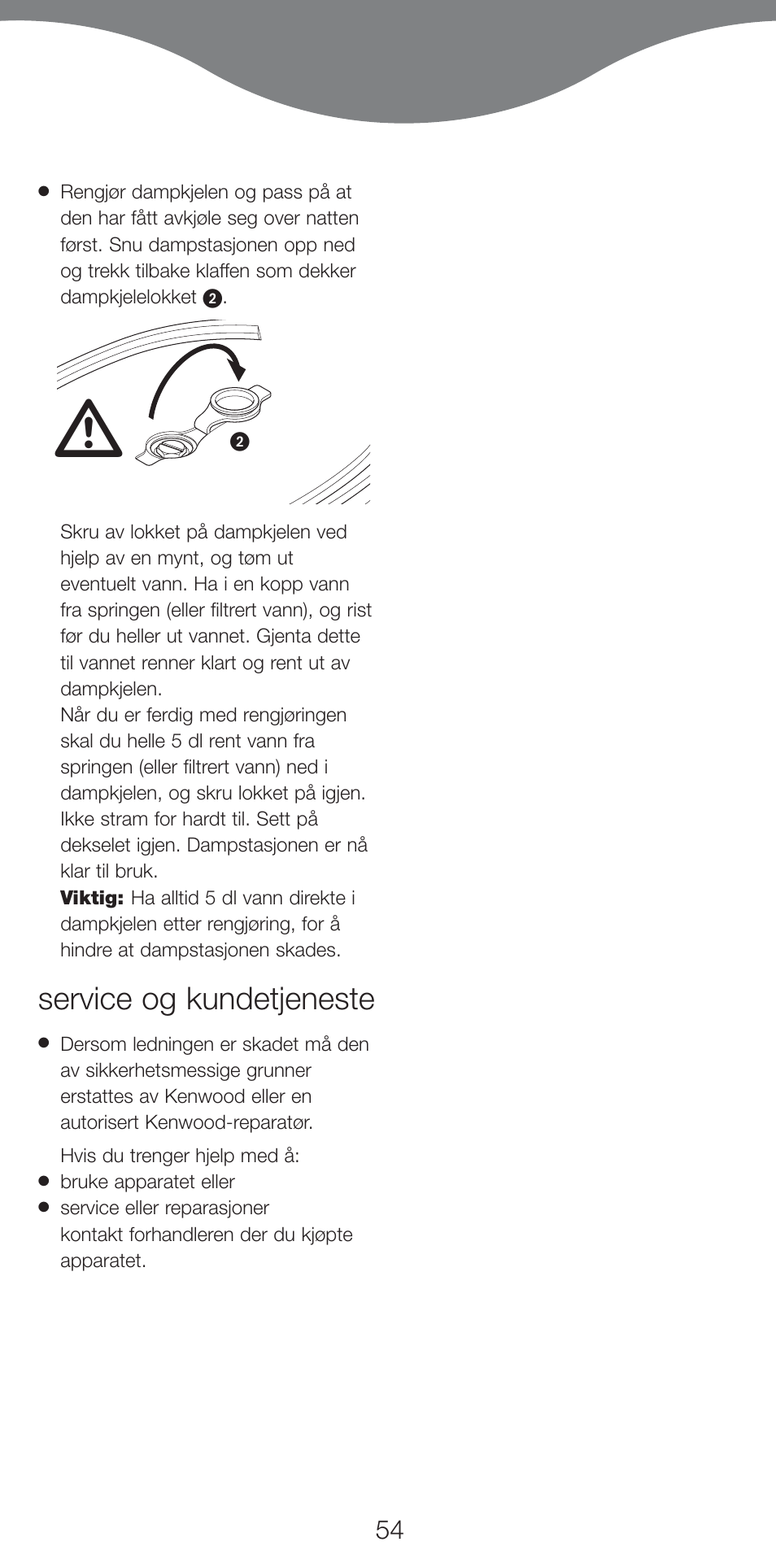 Service og kundetjeneste | Kenwood IC800 User Manual | Page 57 / 105