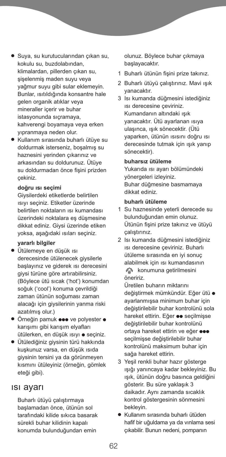 Isı ayarı | Kenwood IC800 User Manual | Page 65 / 105