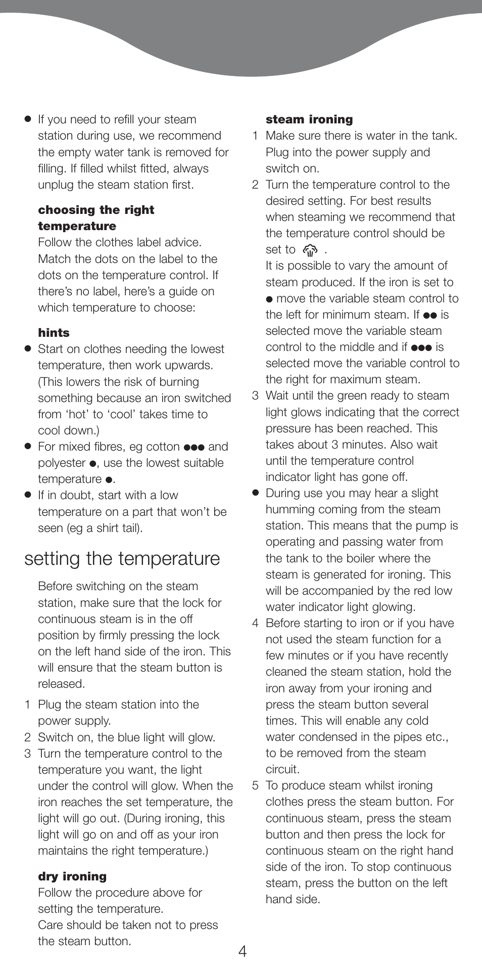 Setting the temperature | Kenwood IC800 User Manual | Page 7 / 105