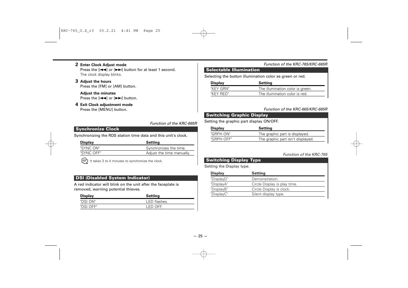 Kenwood KRC-765 User Manual | Page 25 / 42