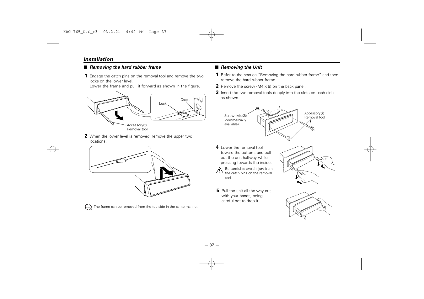 Kenwood KRC-765 User Manual | Page 37 / 42