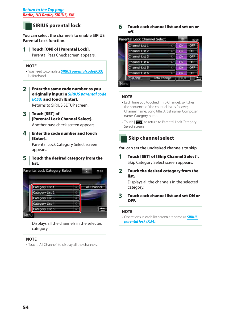 P.54) | Kenwood DNX6980 User Manual | Page 55 / 111