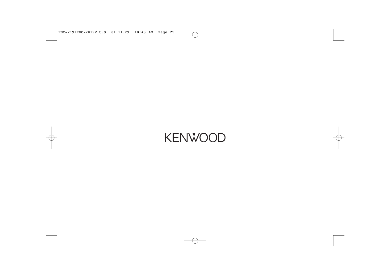 Kenwood KDC-2019V User Manual | Page 25 / 25