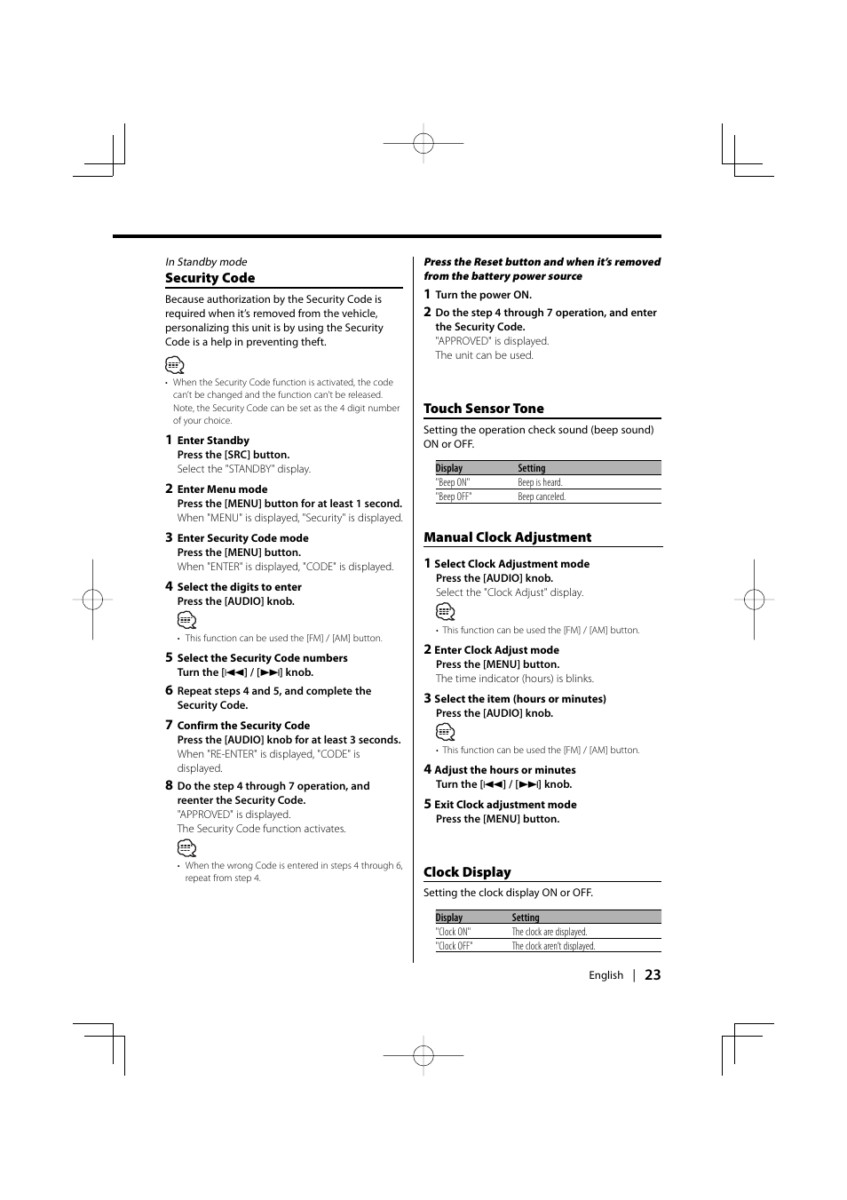 Kenwood EZ500 User Manual | Page 23 / 112