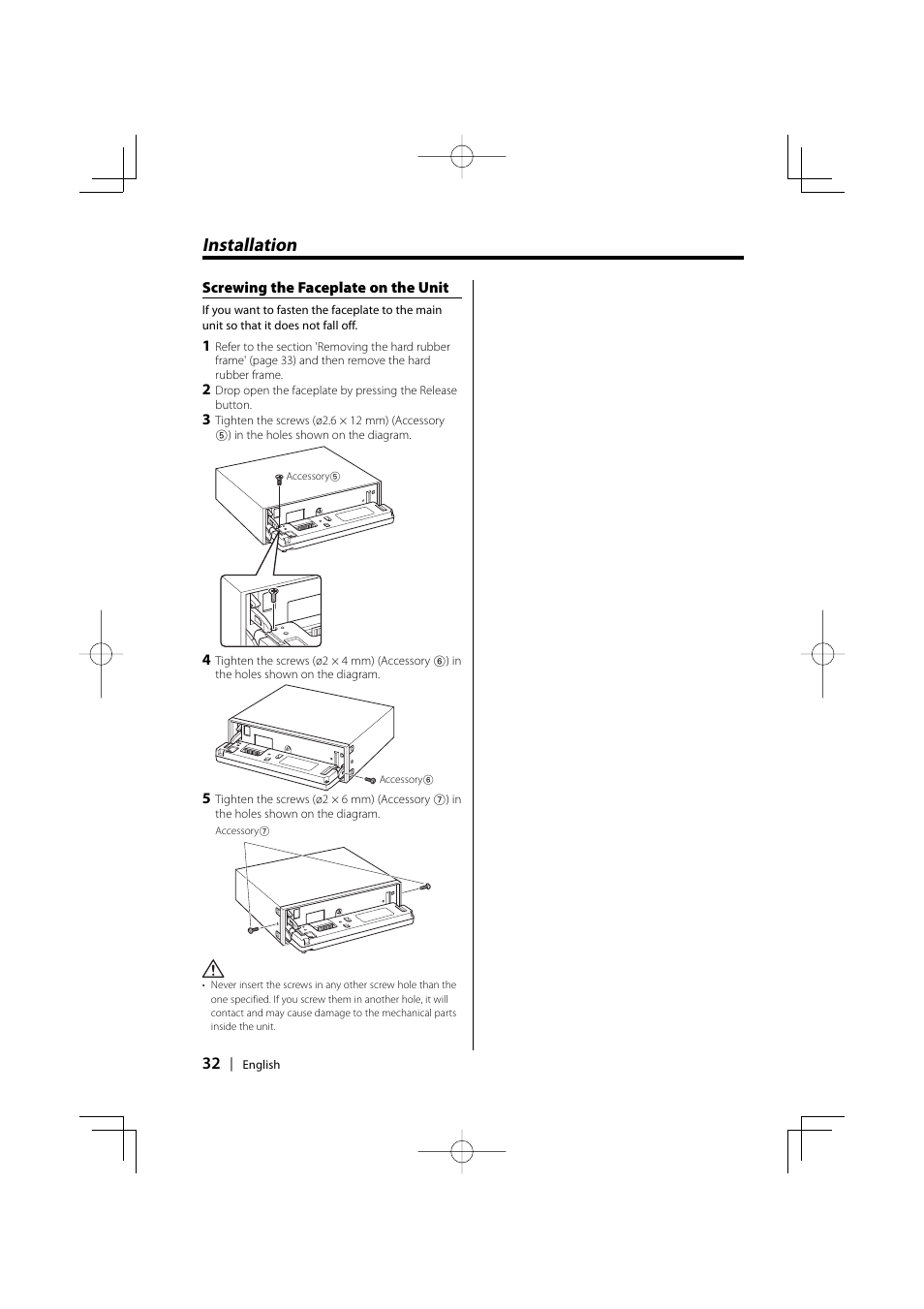 Installation | Kenwood EZ500 User Manual | Page 32 / 112
