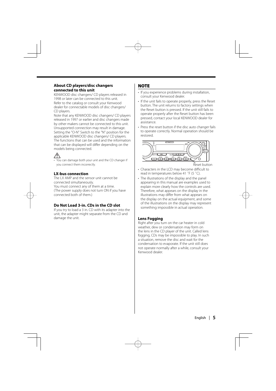 Kenwood EZ500 User Manual | Page 5 / 112