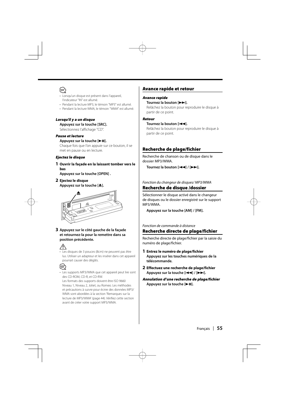 Kenwood EZ500 User Manual | Page 55 / 112