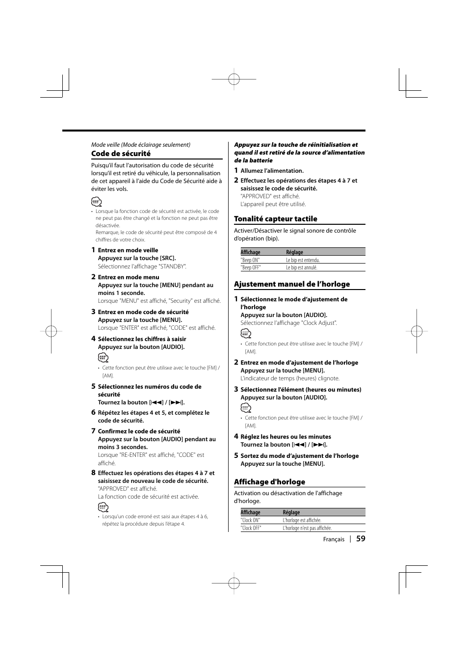 Kenwood EZ500 User Manual | Page 59 / 112