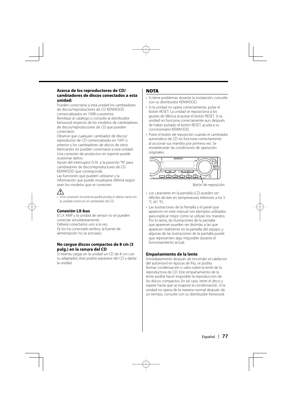 Kenwood EZ500 User Manual | Page 77 / 112
