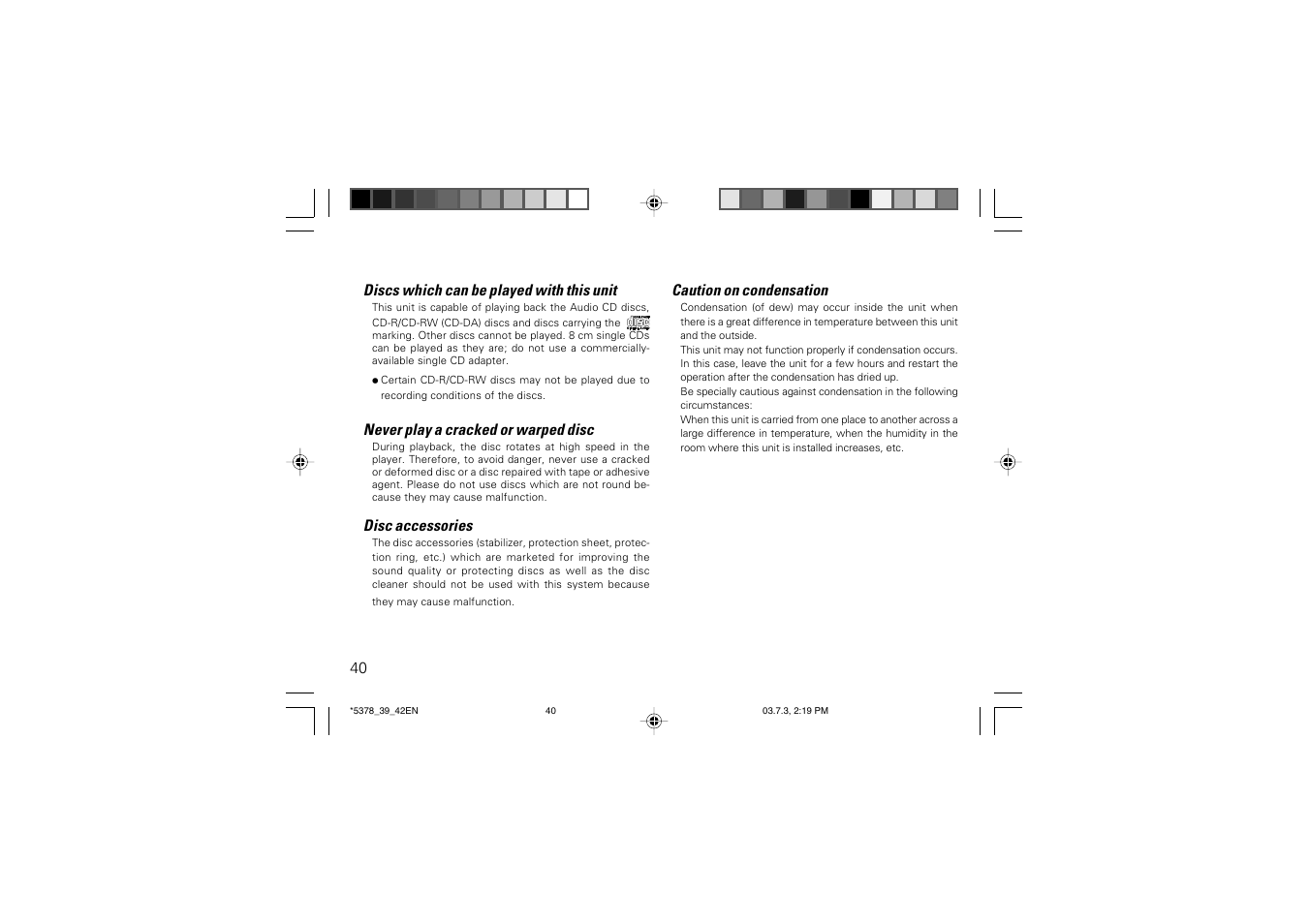 Kenwood DPC-X937 User Manual | Page 40 / 44