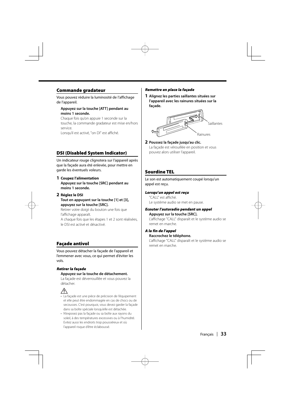 Kenwood KDC-128CR User Manual | Page 33 / 72