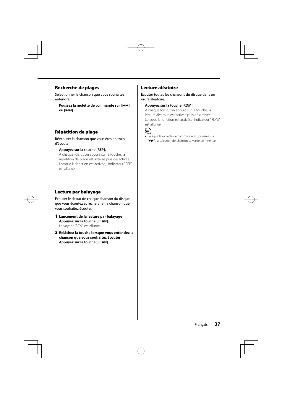 Kenwood KDC-128CR User Manual | Page 37 / 72