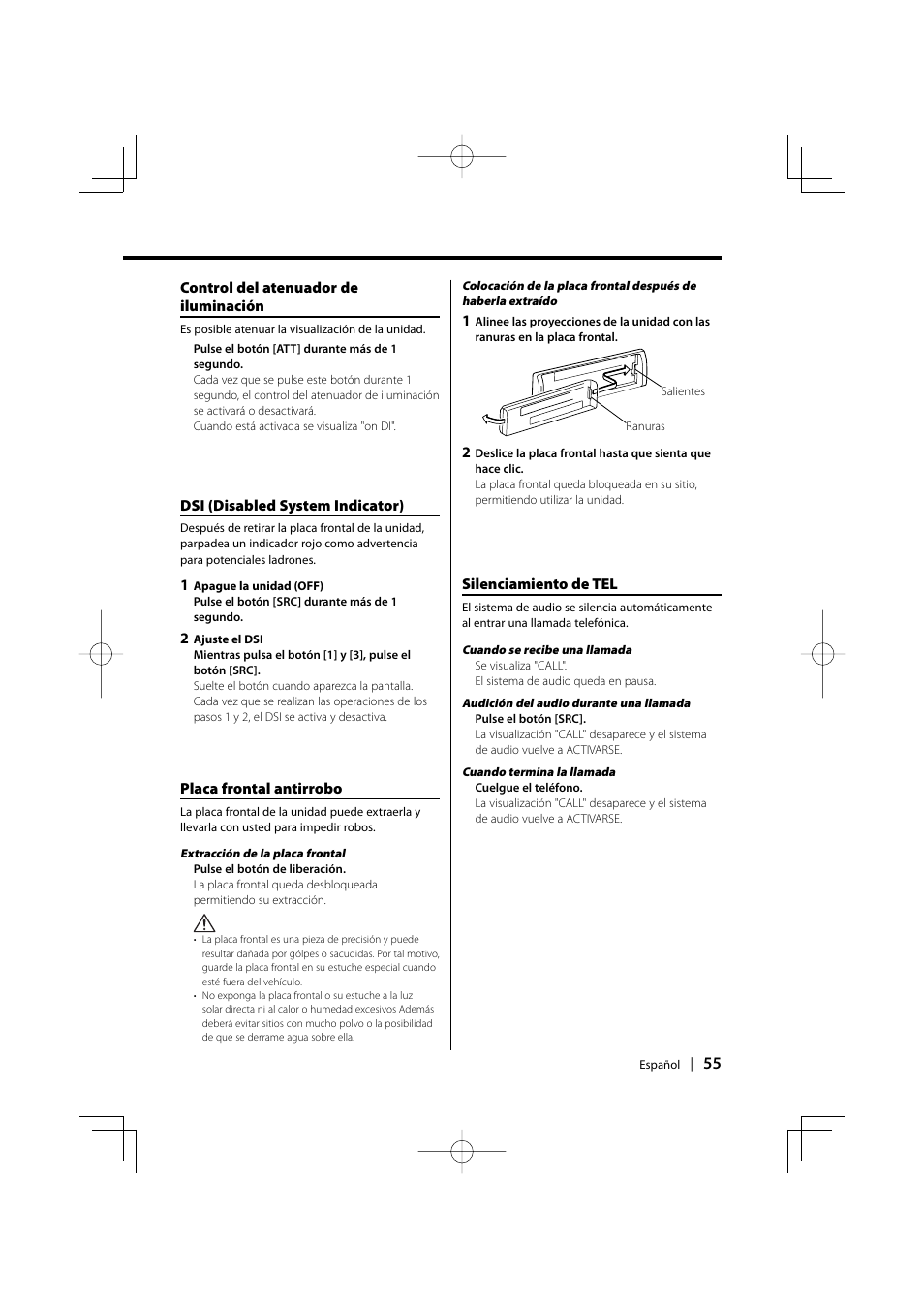 Kenwood KDC-128CR User Manual | Page 55 / 72