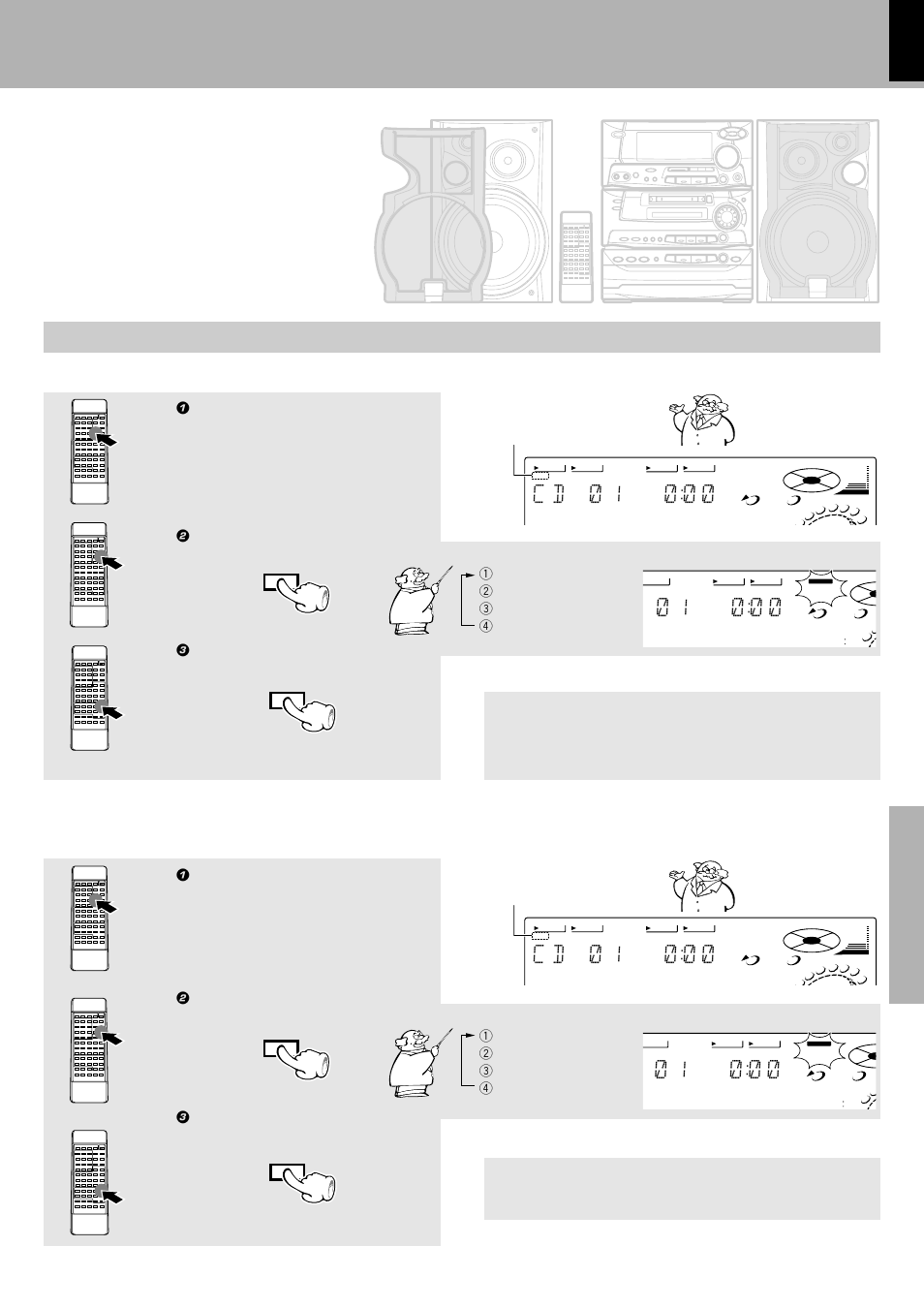 Repeated playback, C d ) 1 ) ) ), Select the “cd” input | Playback of cd, Press the repeat key again, Press the repeat key twice | Kenwood XD-980MD User Manual | Page 31 / 80