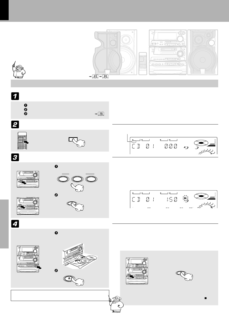 Producing a md collecting only the first titles, C d ) 1 1 5 ), C d ) 1 | Best hits function), Exchange discs as required | Kenwood XD-980MD User Manual | Page 46 / 80