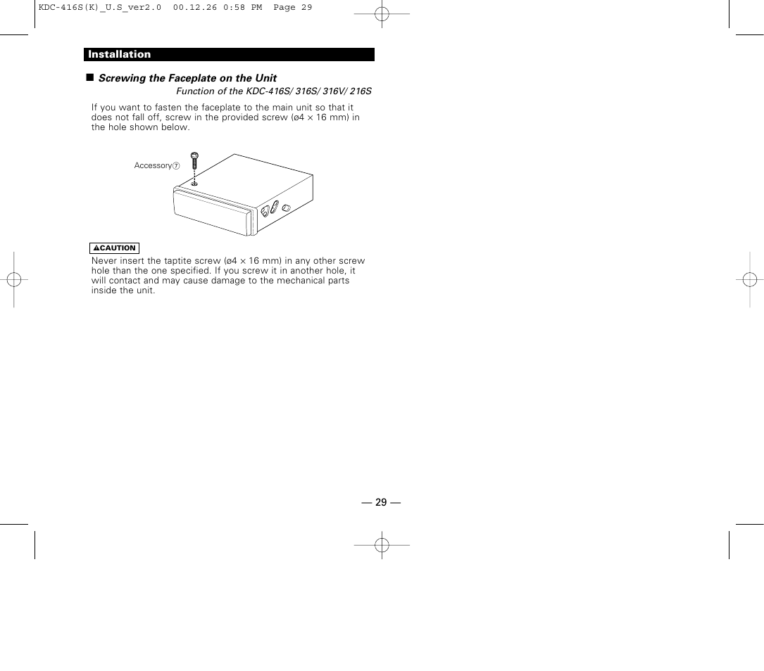 Kenwood KDC-416S User Manual | Page 29 / 33