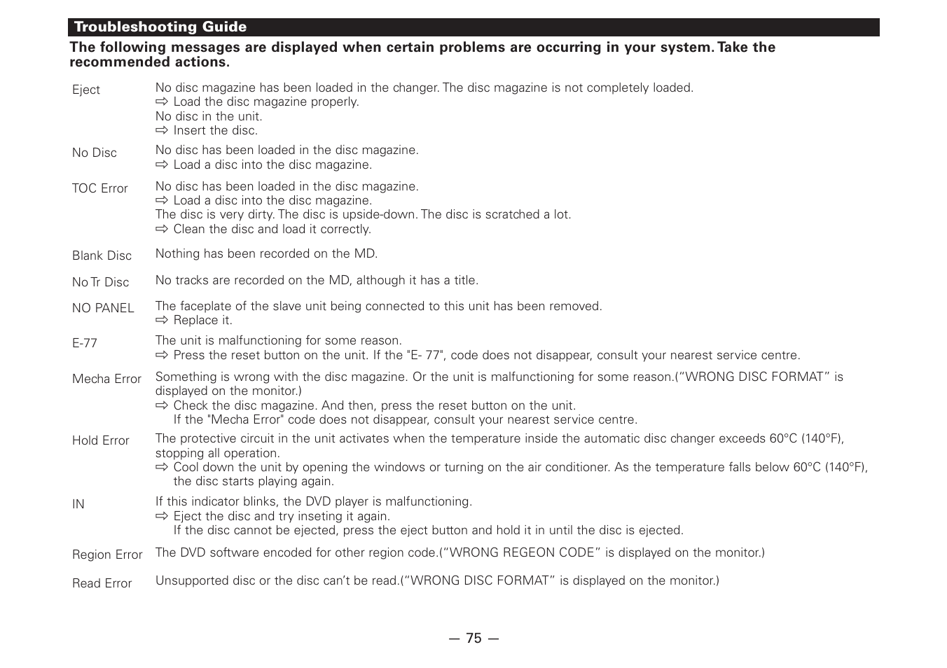 Kenwood Z920DVD User Manual | Page 75 / 76