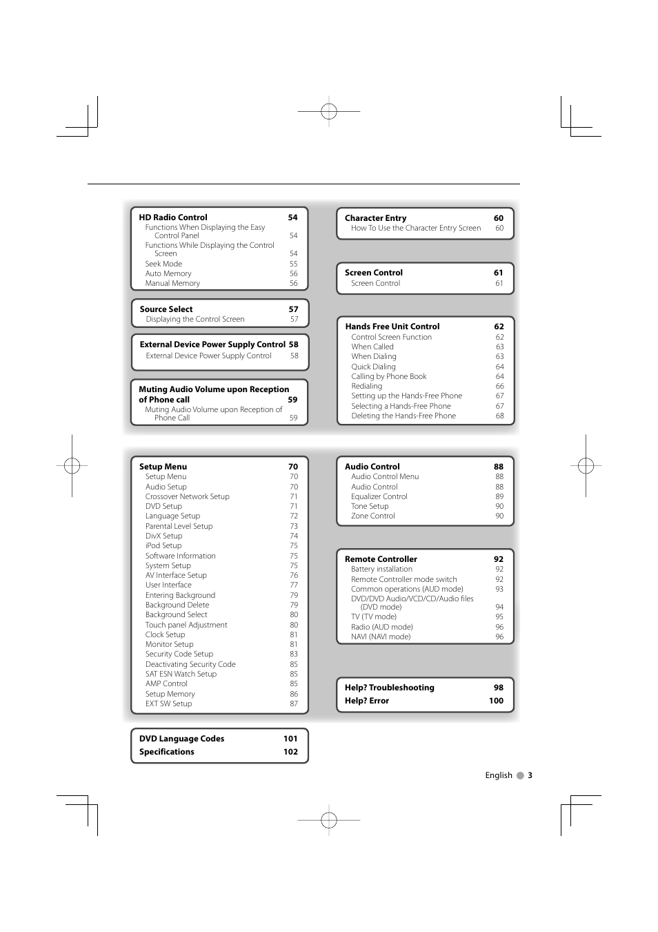 Kenwood KVT-819DVD User Manual | Page 3 / 104