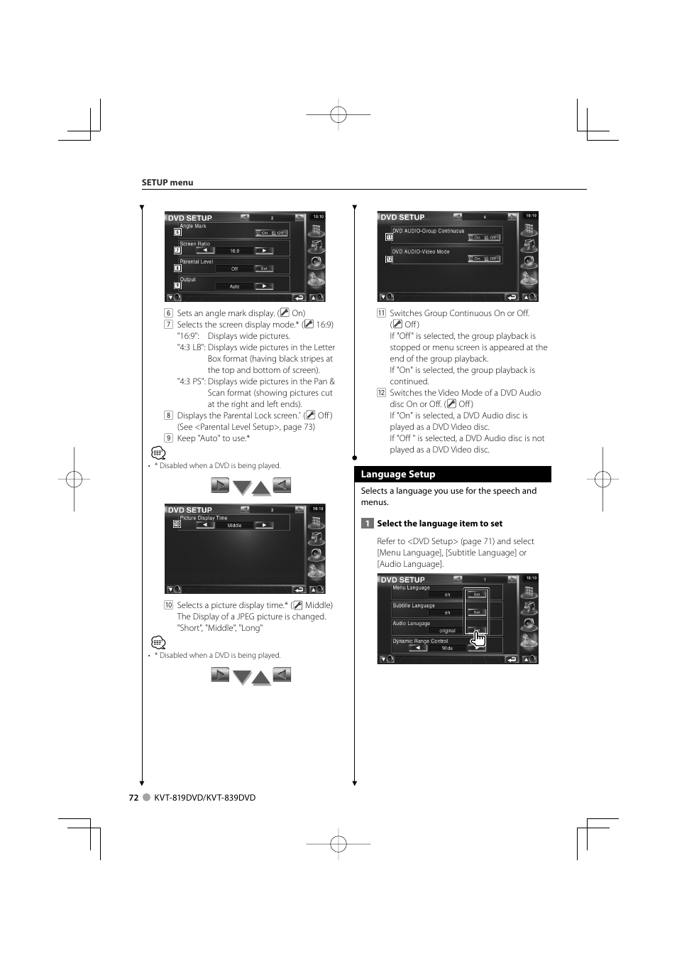 Kenwood KVT-819DVD User Manual | Page 72 / 104