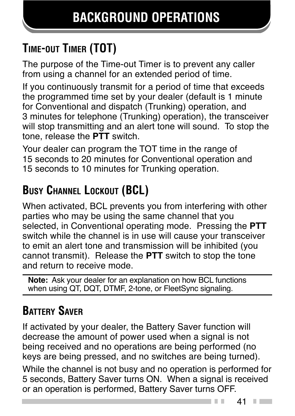 Background operations, Tot), Bcl) | Kenwood TK-3173 User Manual | Page 50 / 51