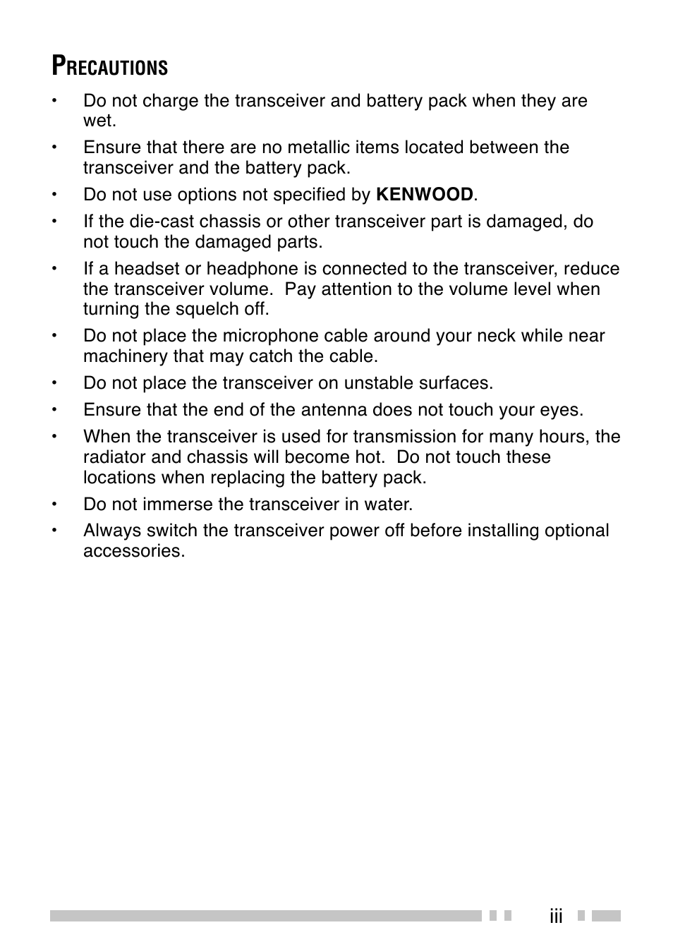 Kenwood TK-3173 User Manual | Page 6 / 51