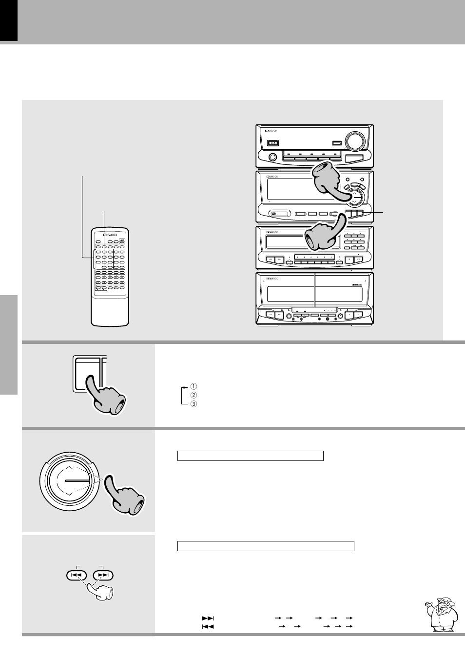 Receiving broadcast station, Select the broadcast band. 2. select a station, Source direct pty search | Rds display ta/news /info, Auto m, Source direct, Down up, Dubbing, Digital audio, Digital audio compact compact | Kenwood XD-6550 User Manual | Page 30 / 76