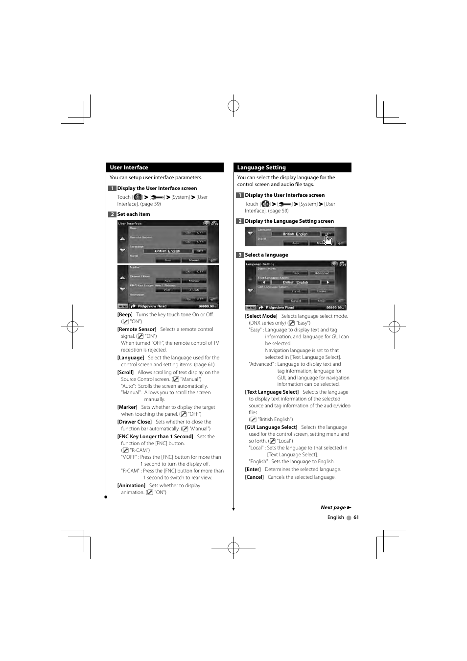 Kenwood DNX5360M User Manual | Page 61 / 96