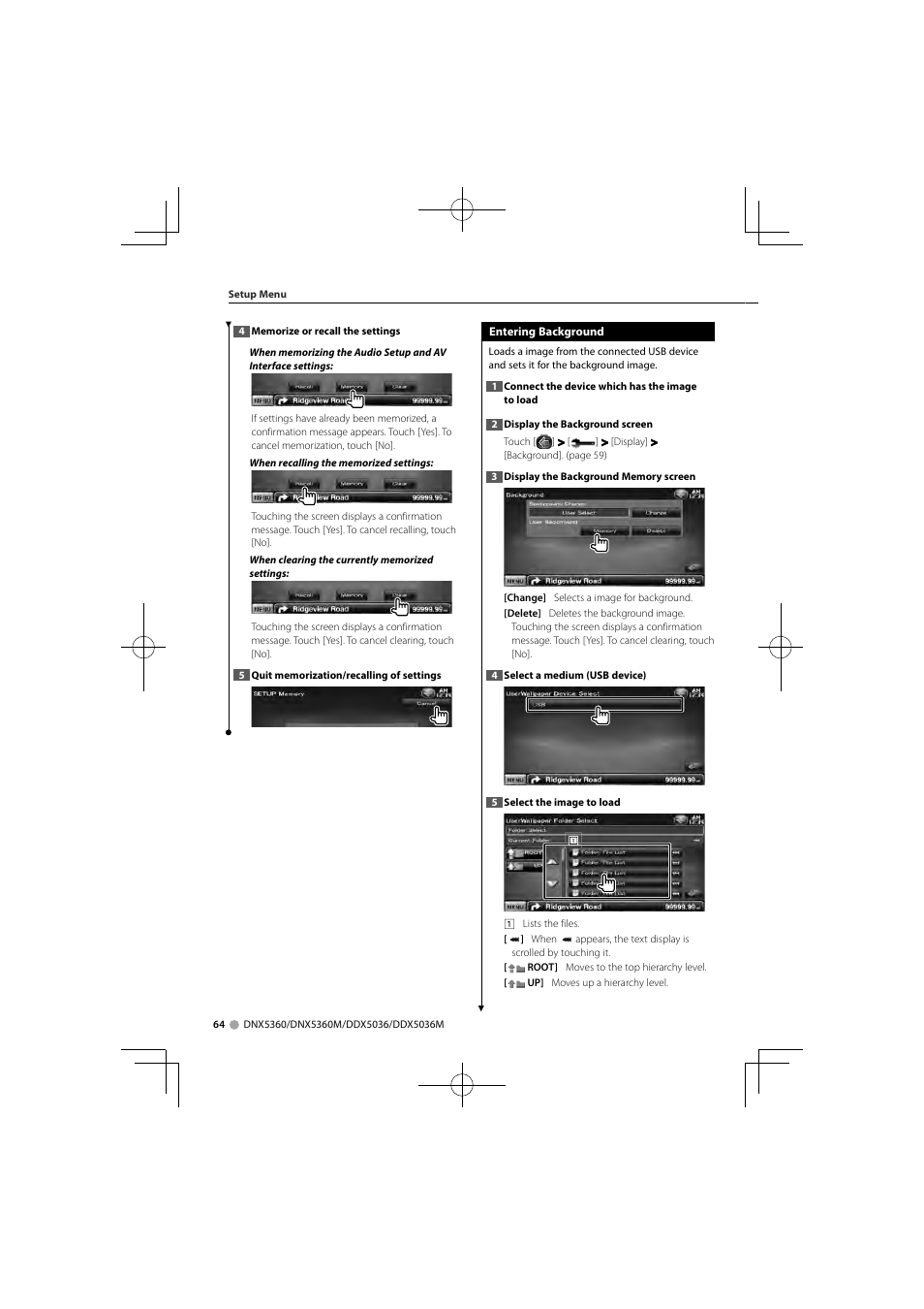 Kenwood DNX5360M User Manual | Page 64 / 96