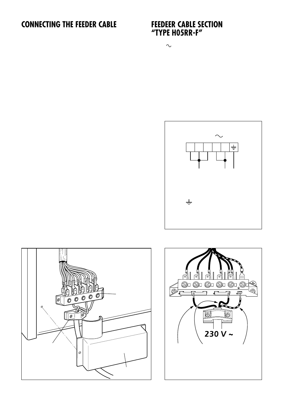 Connecting the feeder cable, N (l, 230 v | Kenwood CK 780 User Manual | Page 41 / 44