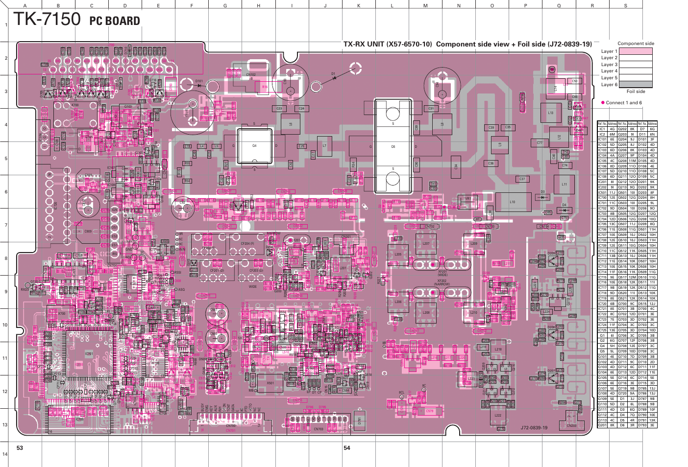Tk-7150, Pc board | Kenwood TK-7150 User Manual | Page 49 / 58