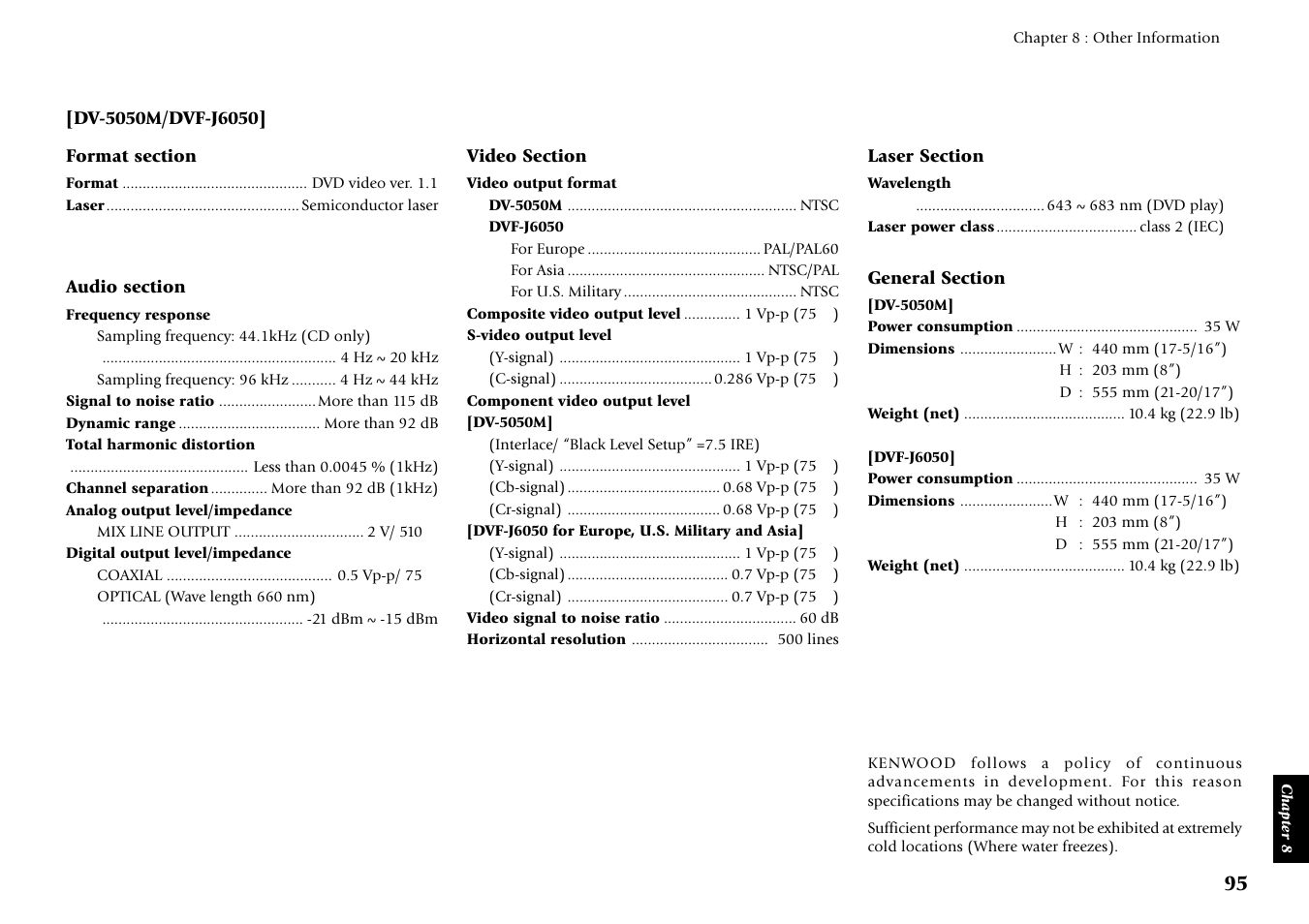 Kenwood DVF-J6050 User Manual | Page 95 / 96