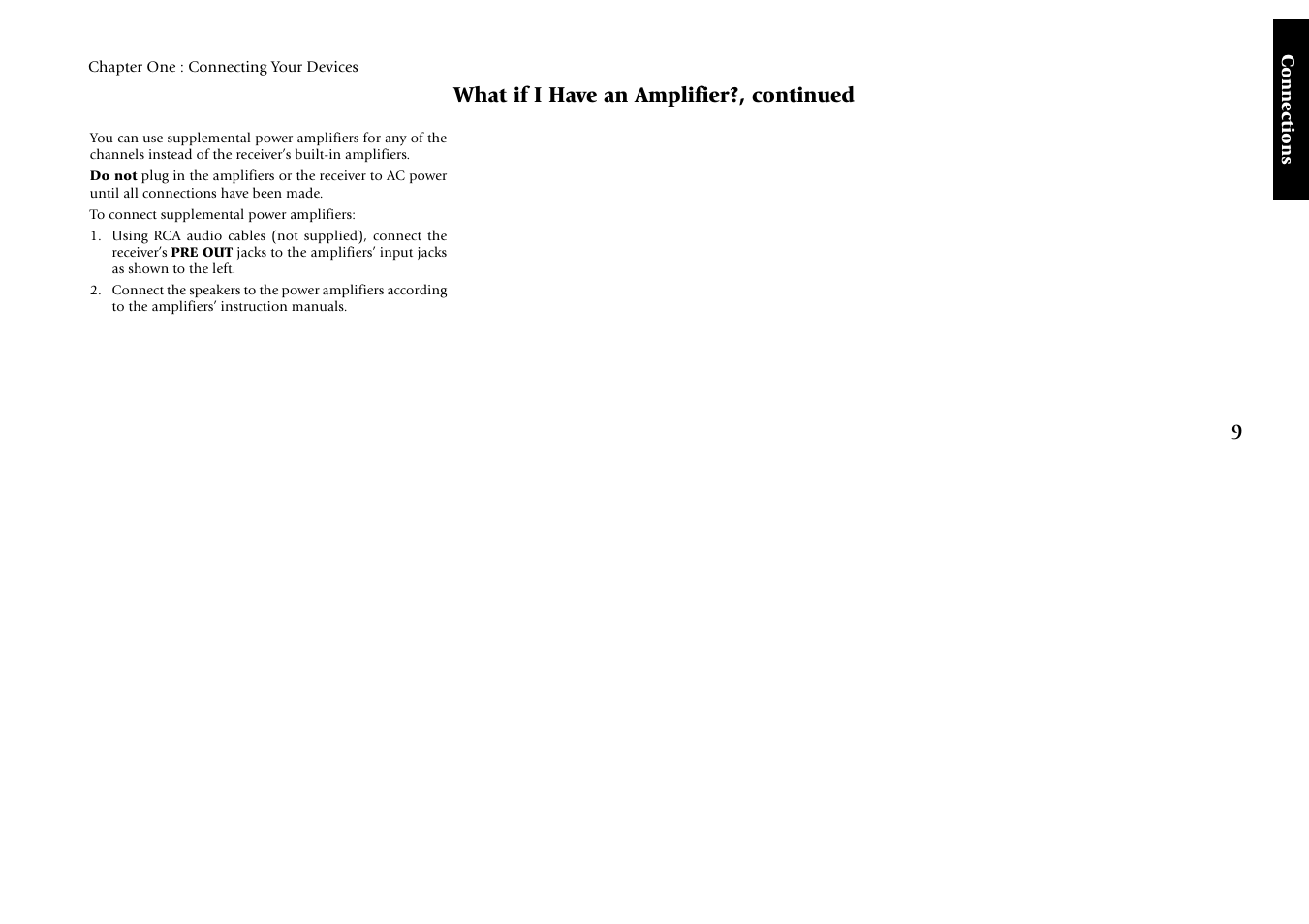 What if i have an amplifier?, continued | Kenwood VR-5080 User Manual | Page 15 / 60