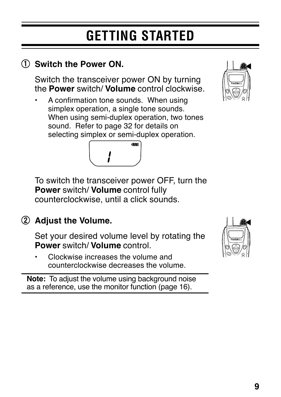 Getting started | Kenwood TK-3131 User Manual | Page 15 / 50