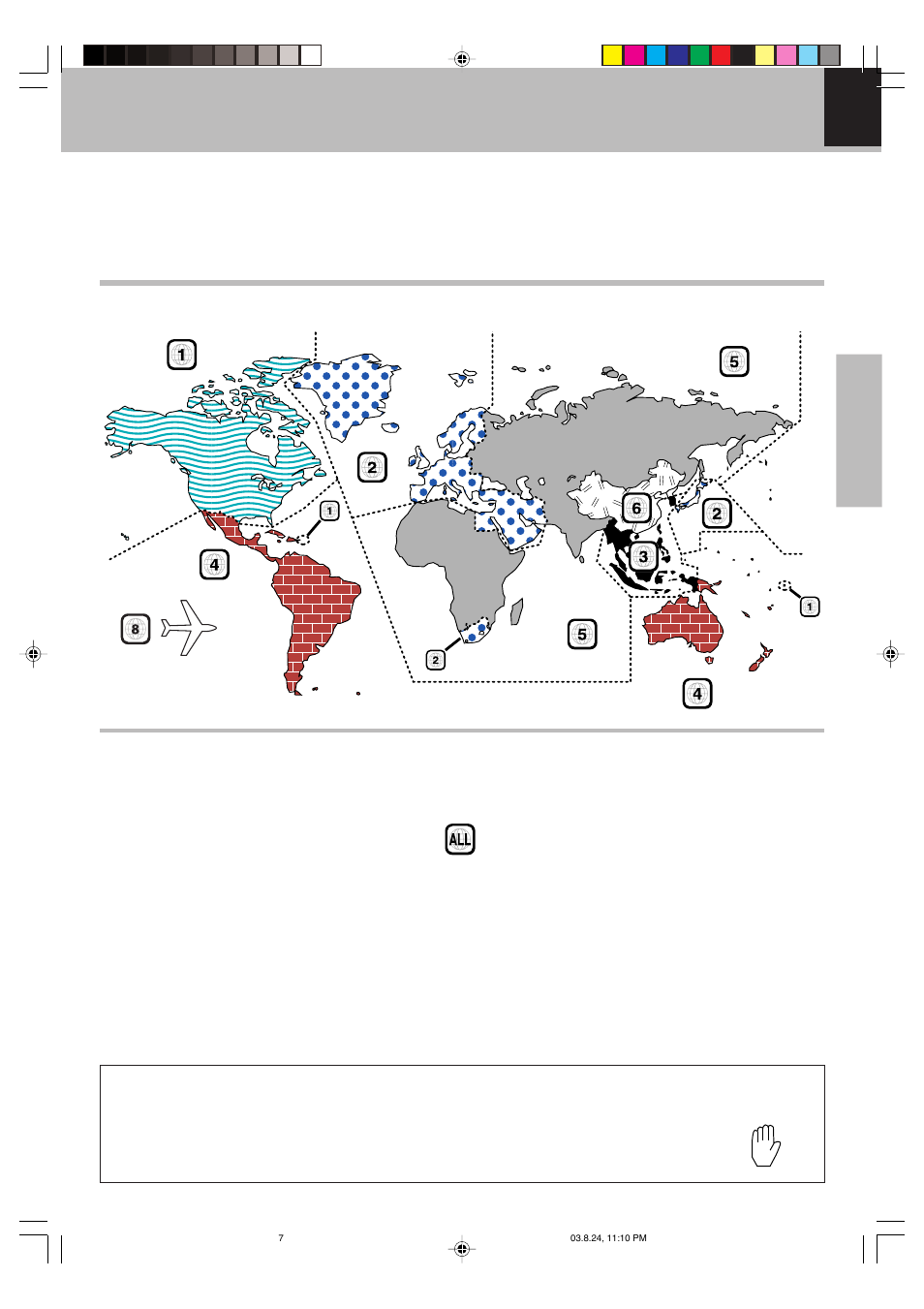 Region codes, Region codes in the world | Kenwood DVF-S500 User Manual | Page 7 / 40