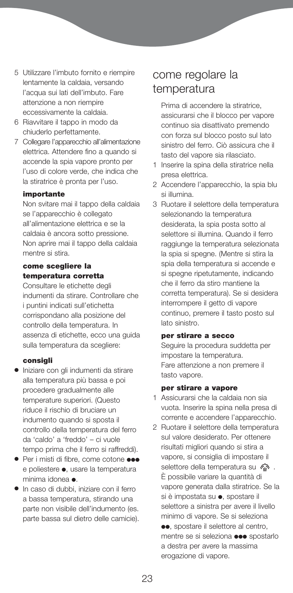 Come regolare la temperatura | Kenwood IC400 Series User Manual | Page 25 / 90