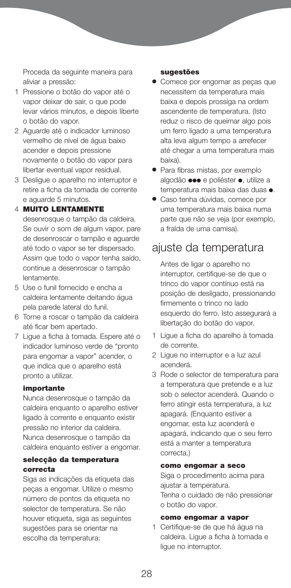 Ajuste da temperatura | Kenwood IC400 Series User Manual | Page 30 / 90
