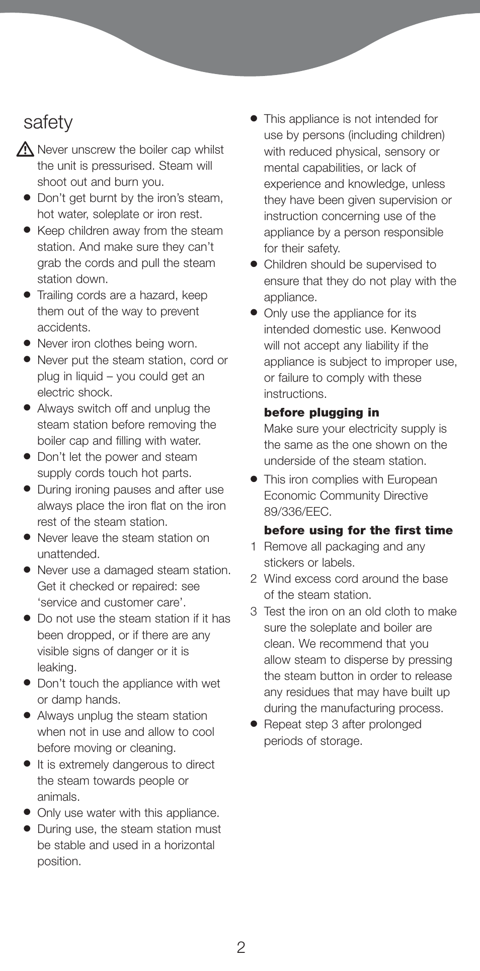 Safety | Kenwood IC400 Series User Manual | Page 4 / 90