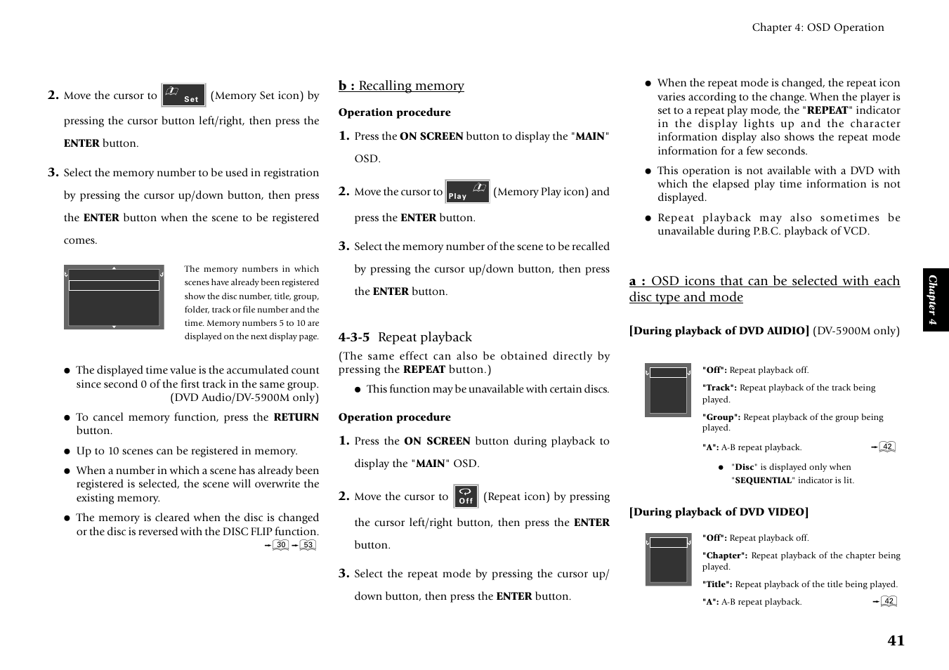 3-5 repeat playback | Kenwood DV-5900M User Manual | Page 41 / 96