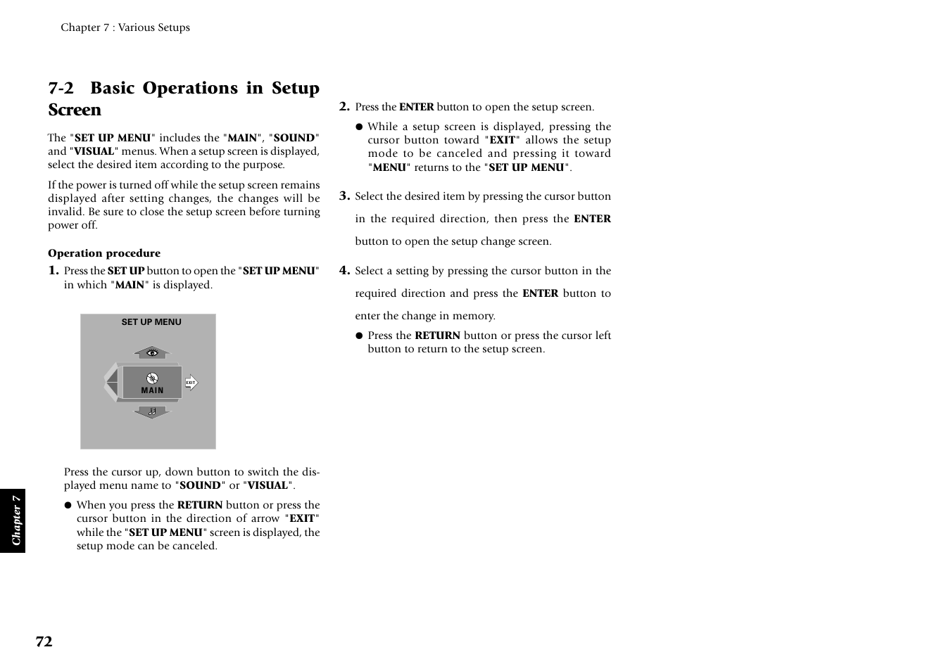 2 basic operations in setup screen | Kenwood DV-5900M User Manual | Page 72 / 96