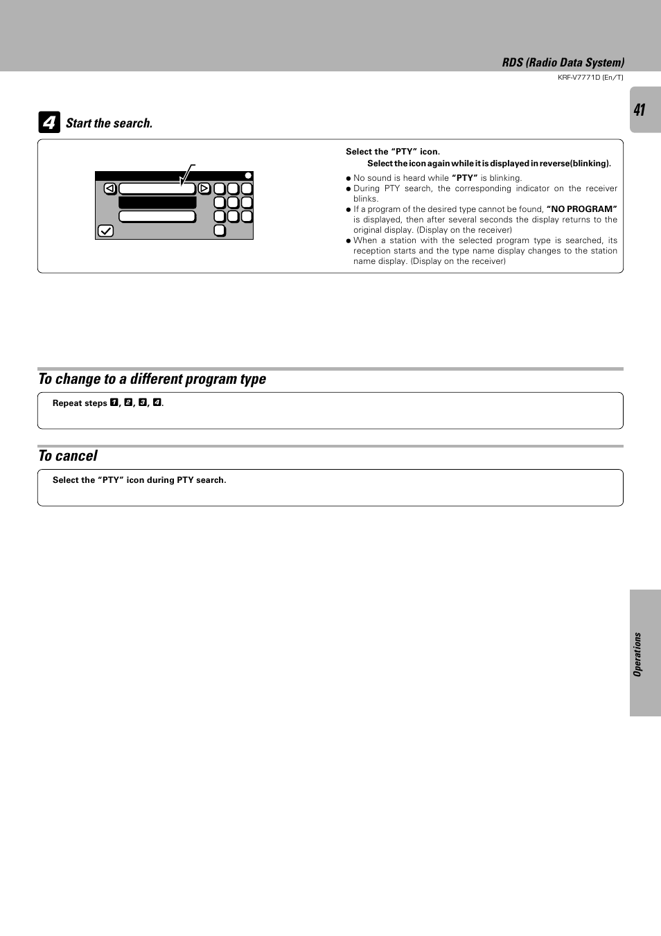 Start the search | Kenwood KRF-V7771D User Manual | Page 41 / 56