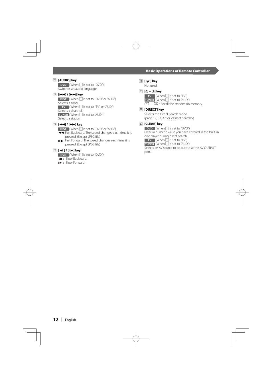 Kenwood DDX6019 User Manual | Page 12 / 88