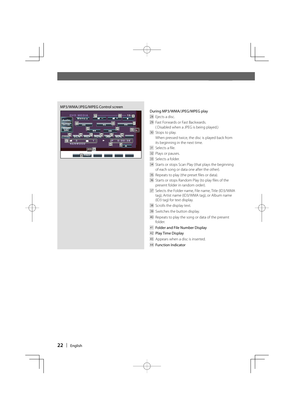 Kenwood DDX6019 User Manual | Page 22 / 88
