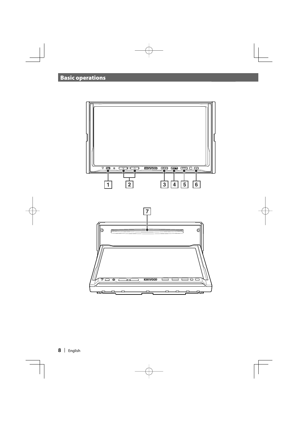 Basic operations | Kenwood DDX6019 User Manual | Page 8 / 88