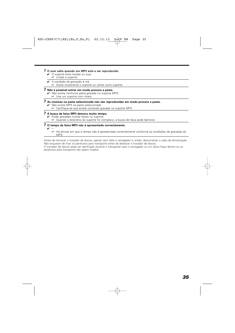 Kenwood KDC-C719PM User Manual | Page 35 / 36
